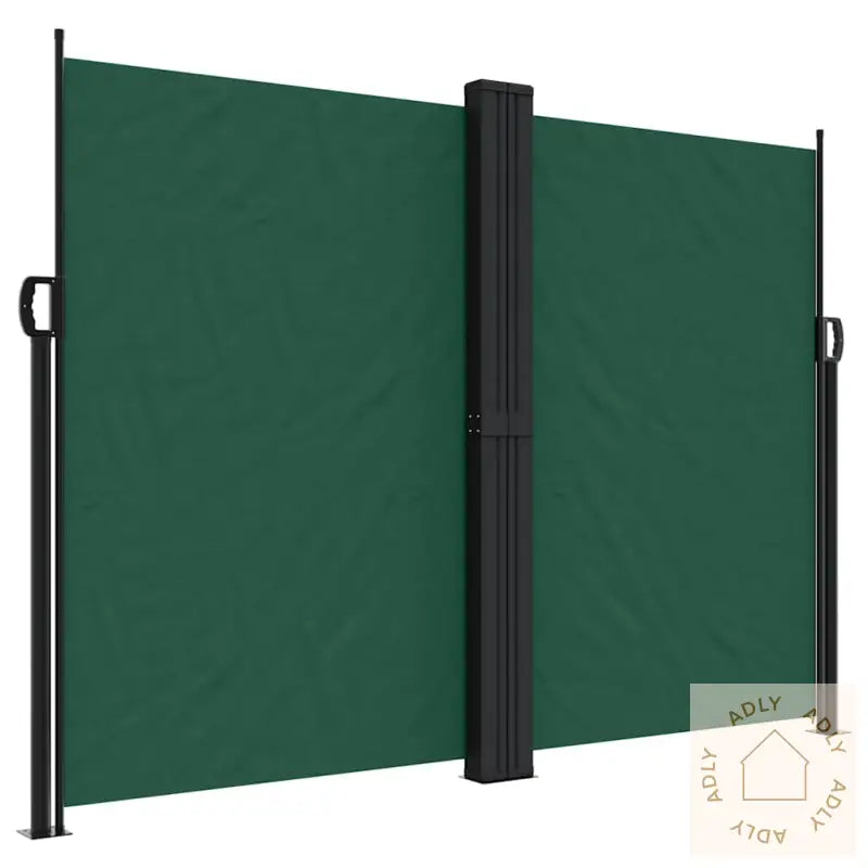 Uttrekkbar Sidemarkise Mørkegrønn 180X600 Cm