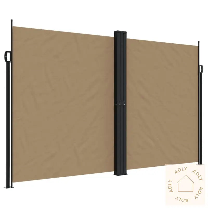 Uttrekkbar Sidemarkise Gråbrun 200X600 Cm