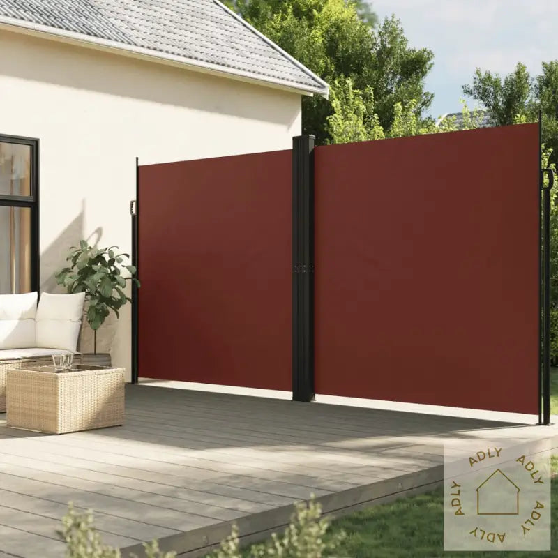 Uttrekkbar Sidemarkise 220X600 Cm Brun