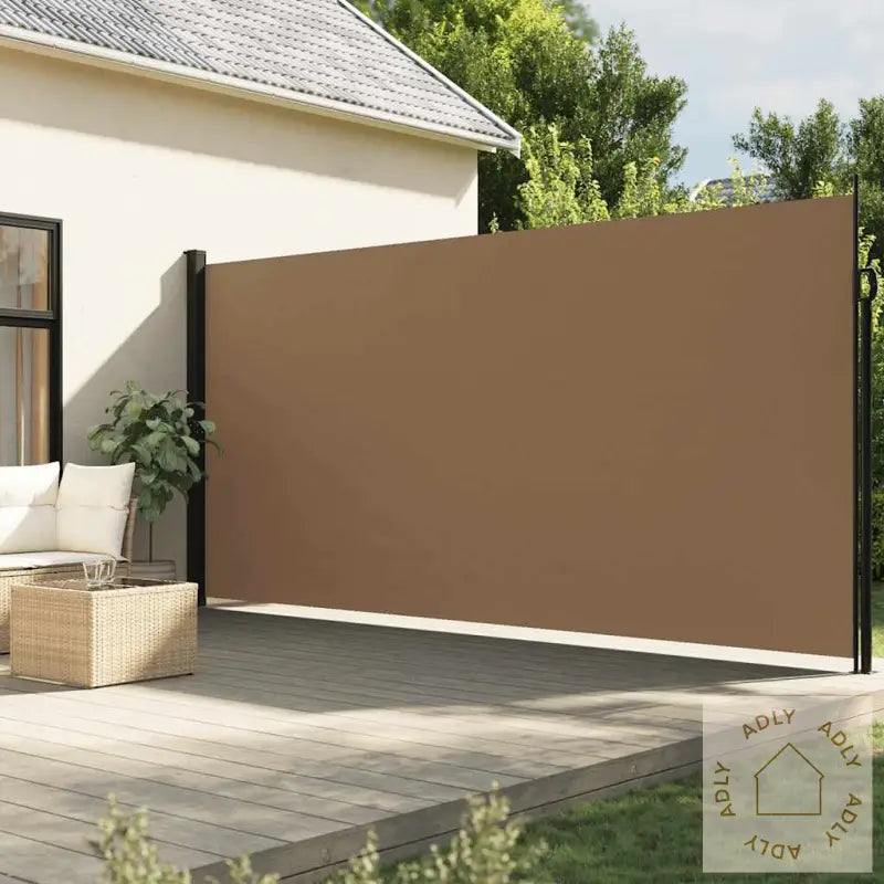 Uttrekkbar Sidemarkise Gråbrun 220X600 Cm