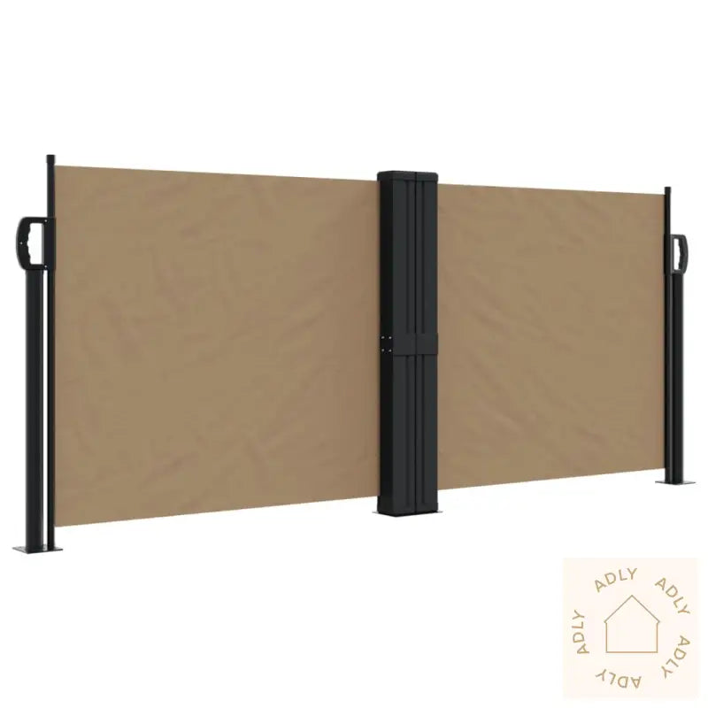 Uttrekkbar Sidemarkise 100X600 Cm Gråbrun