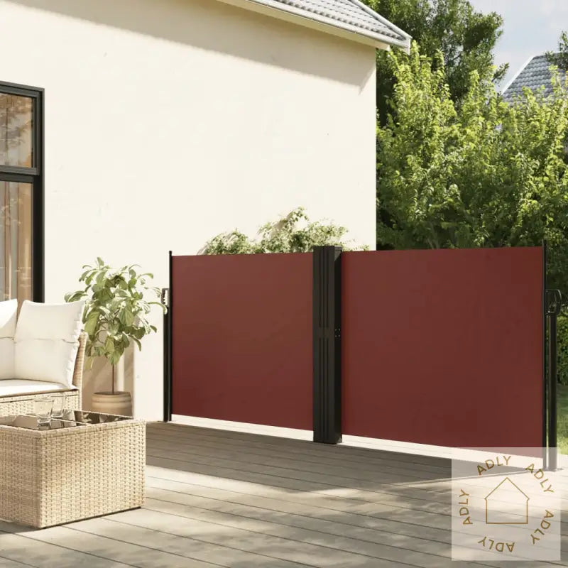 Uttrekkbar Sidemarkise 120X1000 Cm Brun