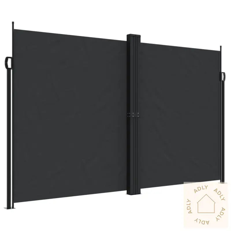 Uttrekkbar Sidemarkise 200X600 Cm Svart