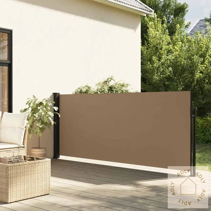 Uttrekkbar Sidemarkise Gråbrun 140X300 Cm