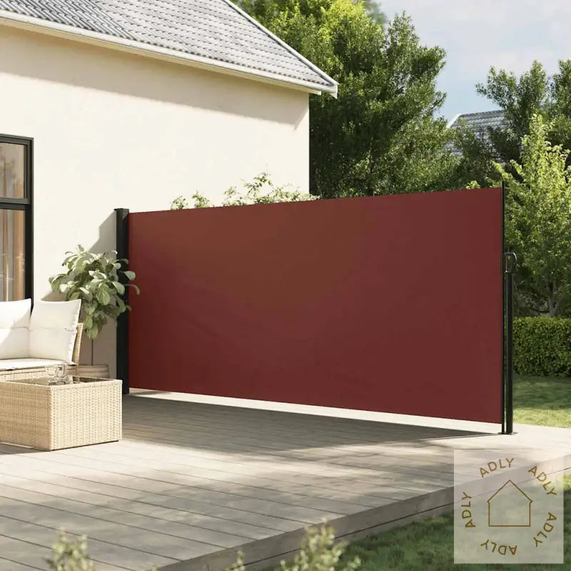 Uttrekkbar Sidemarkise Brun 160X600 Cm