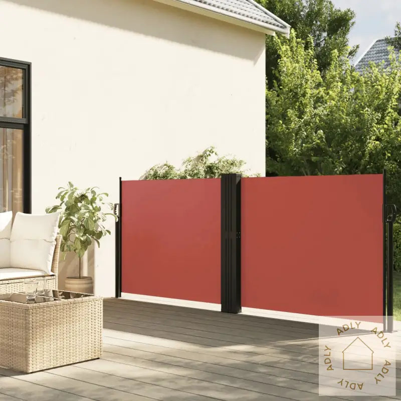 Uttrekkbar Sidemarkise Terrakotta 120X600 Cm