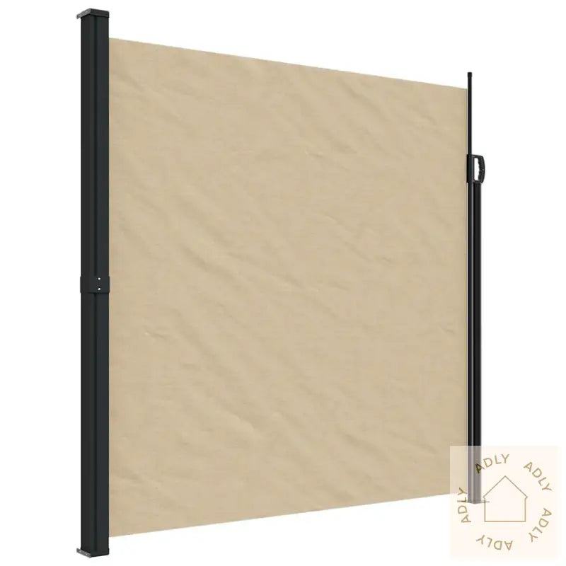 Uttrekkbar Sidemarkise Beige 200X600 Cm