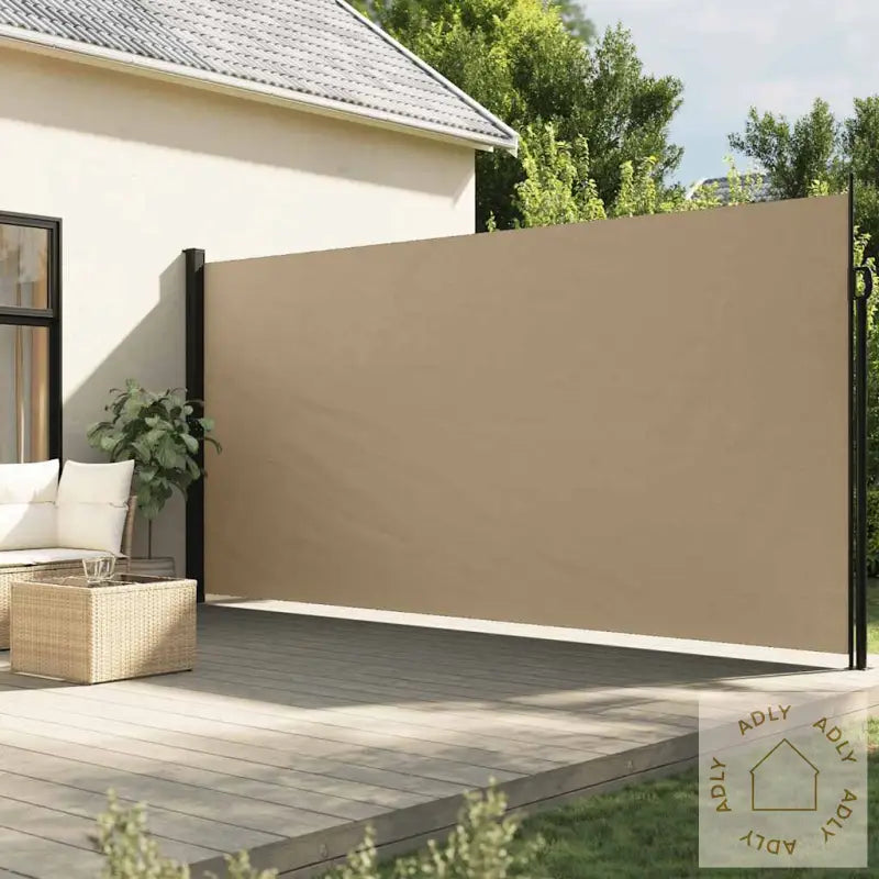 Uttrekkbar Sidemarkise Beige 200X600 Cm
