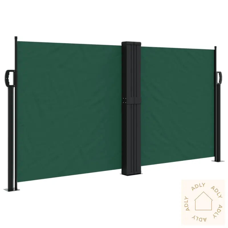 Uttrekkbar Sidemarkise Mørkegrønn 120X600 Cm