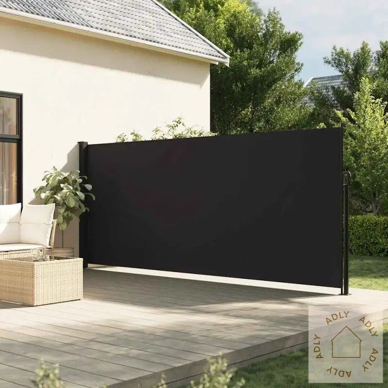 Uttrekkbar Sidemarkise 180X600 Cm Svart