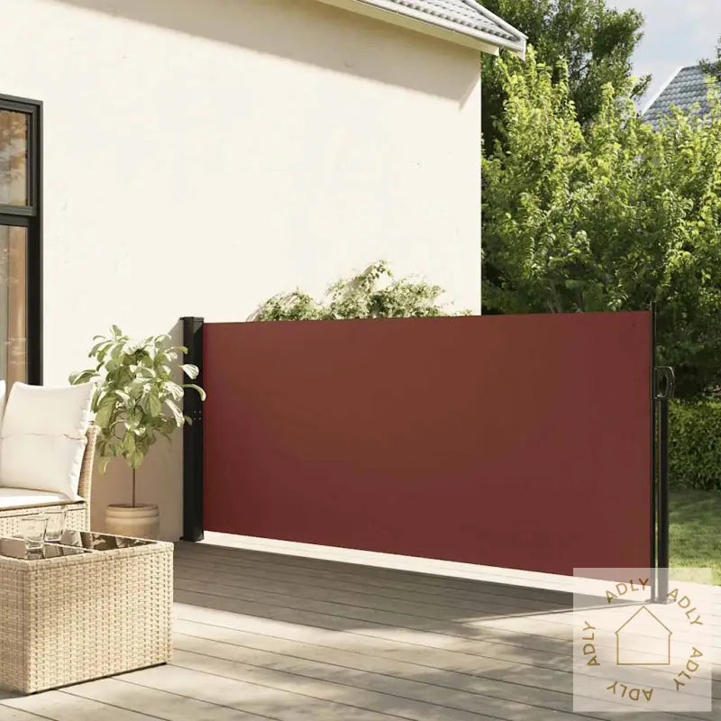 Uttrekkbar Sidemarkise Brun 117X300 Cm
