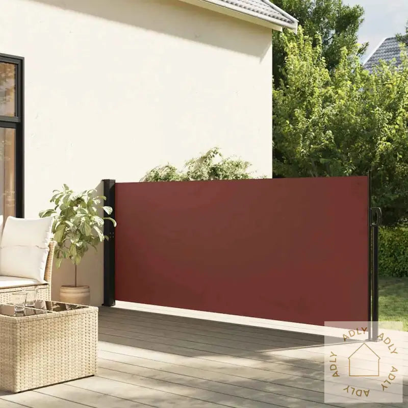 Uttrekkbar Sidemarkise 120X600 Cm Brun