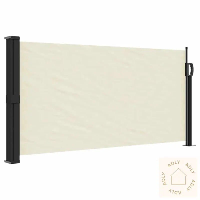 Uttrekkbar Sidemarkise Kremhvit 100X500 Cm
