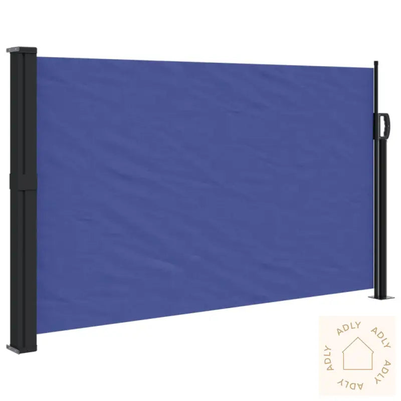 Uttrekkbar Sidemarkise 120X600 Cm Blå