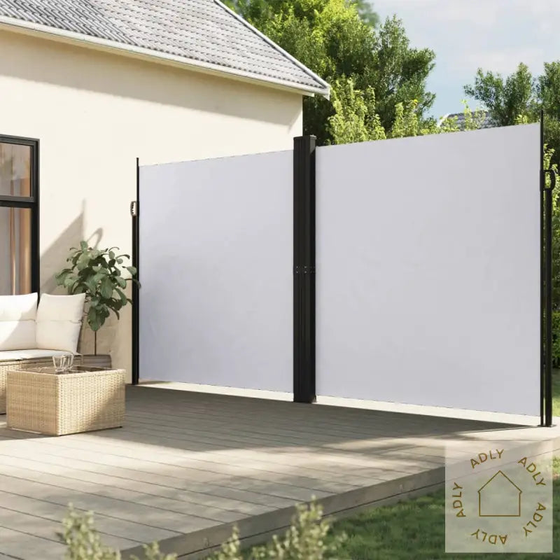 Uttrekkbar Sidemarkise 220X1200 Cm Hvit