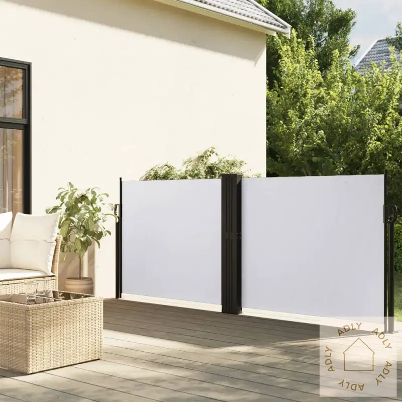 Uttrekkbar Sidemarkise Hvit 140X1200 Cm