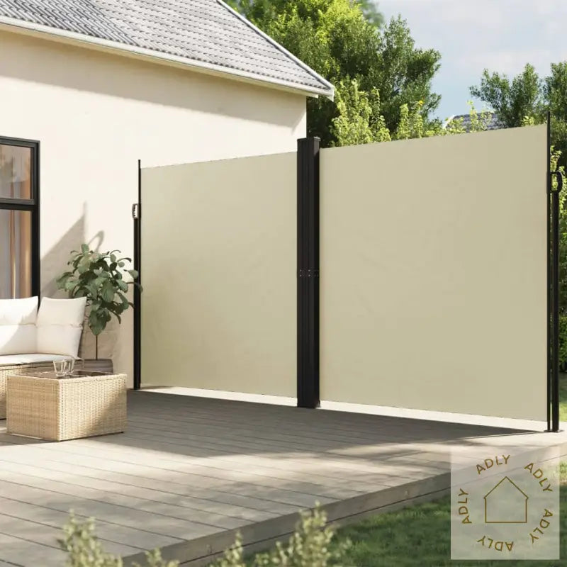 Uttrekkbar Sidemarkise 220X1000 Cm Kremhvit