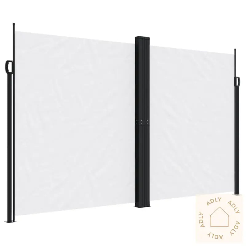 Uttrekkbar Sidemarkise Hvit 200X600 Cm