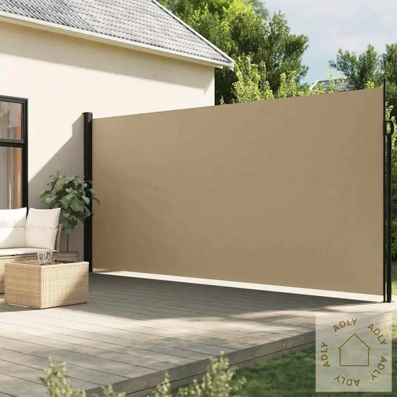 Uttrekkbar Sidemarkise Beige 200X500 Cm