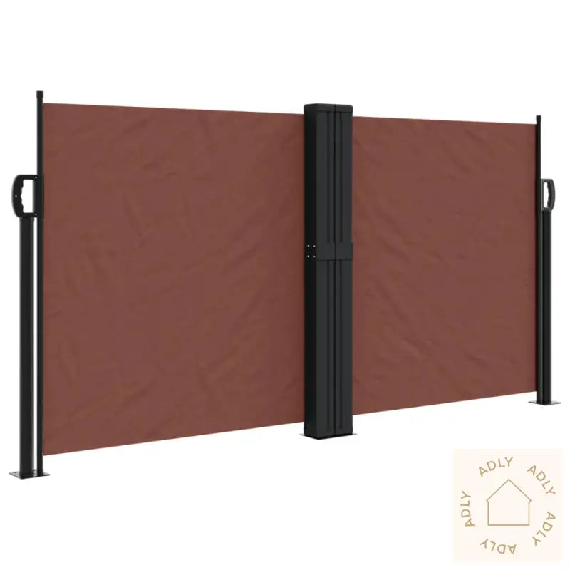 Uttrekkbar Sidemarkise Brun 120X1200 Cm