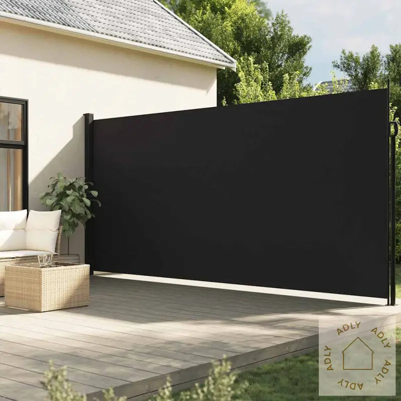 Uttrekkbar Sidemarkise 200X600 Cm Svart