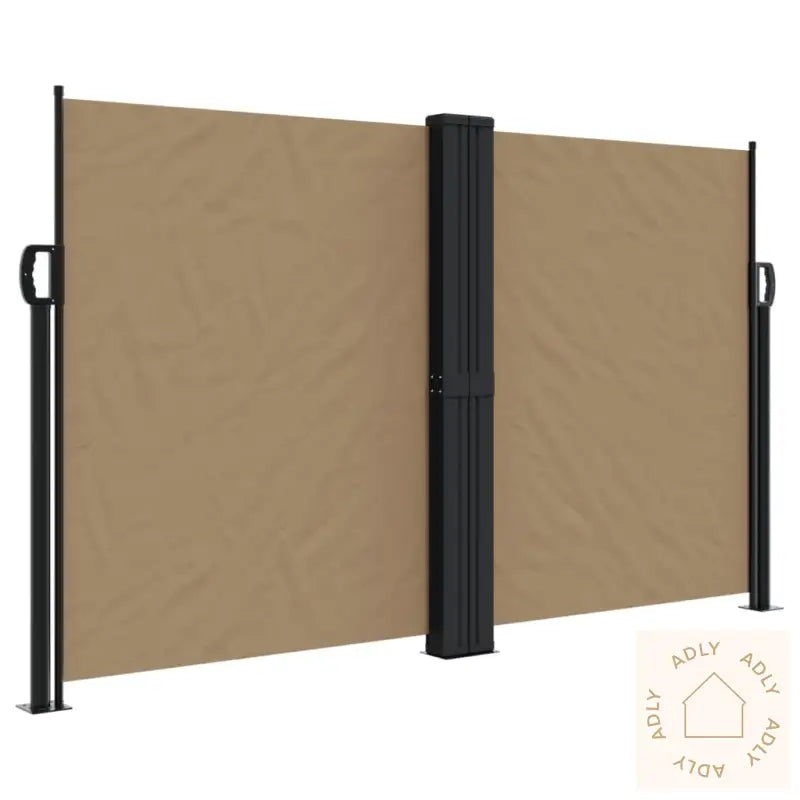 Uttrekkbar Sidemarkise Gråbrun 140X600 Cm