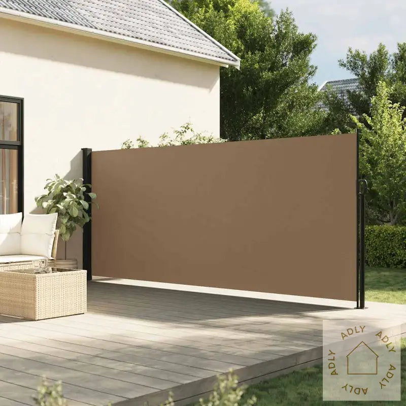 Uttrekkbar Sidemarkise Gråbrun 170X300 Cm