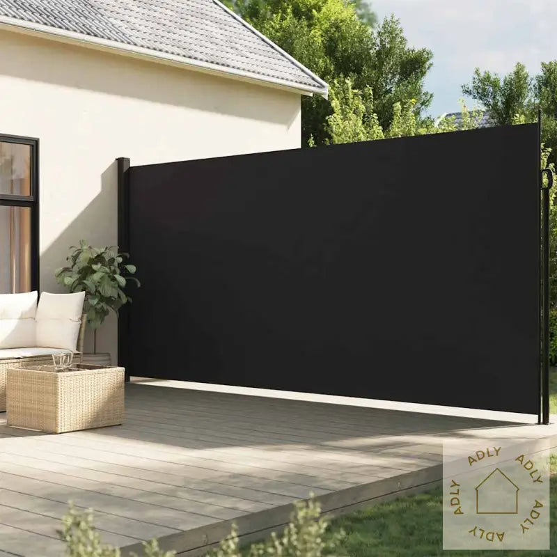 Uttrekkbar Sidemarkise 220X600 Cm Svart