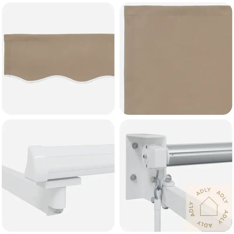 Manuell Uttrekkbar Markise Beige 350X250 Cm