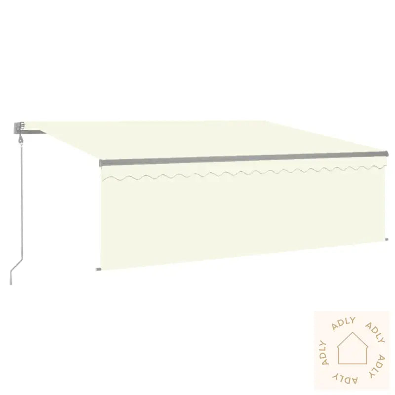 Automatisk Markise Rullegardin Vindsensor Led 4X3 M Kremhvit