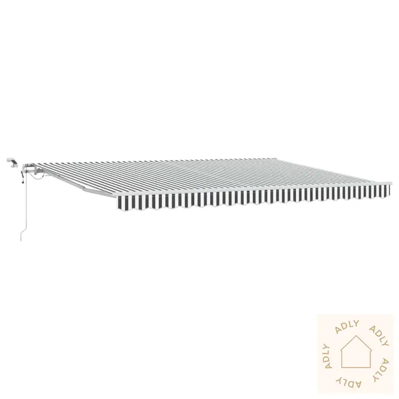 Automatisk Uttrekkbar Markise Led Antrasitt Og Hvit 450X300 Cm