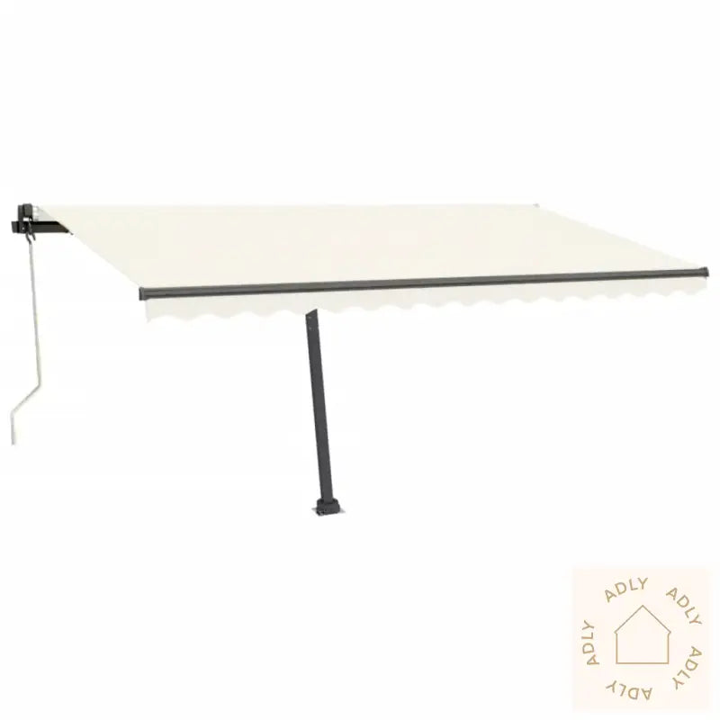 Automatisk Markise Med Vindsensor Og Led 450X350 Cm Kremhvit