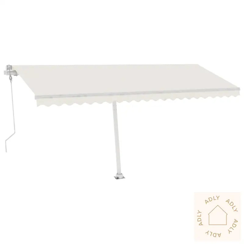 Frittstående Automatisk Markise 500X350 Cm Kremhvit