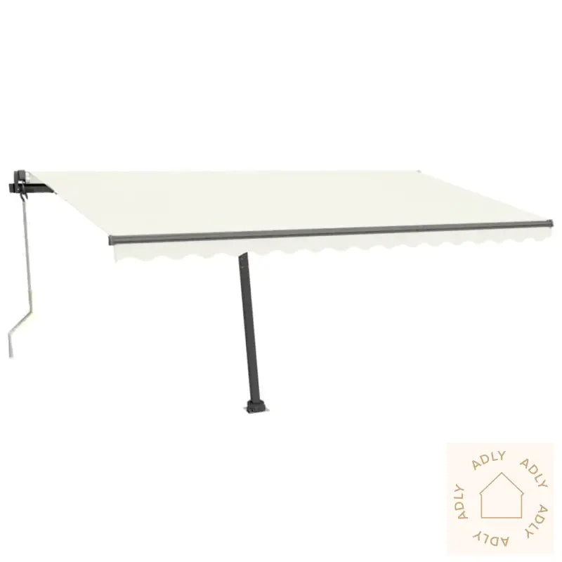 Frittstående Automatisk Markise 400X350 Cm Kremhvit