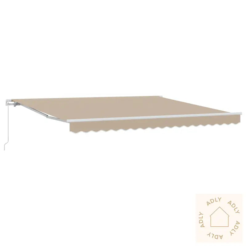 Manuell Uttrekkbar Markise Beige 400X300 Cm