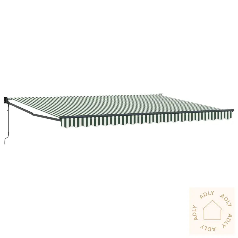 Automatisk Uttrekkbar Markise Grønn Og Hvit 450X300 Cm