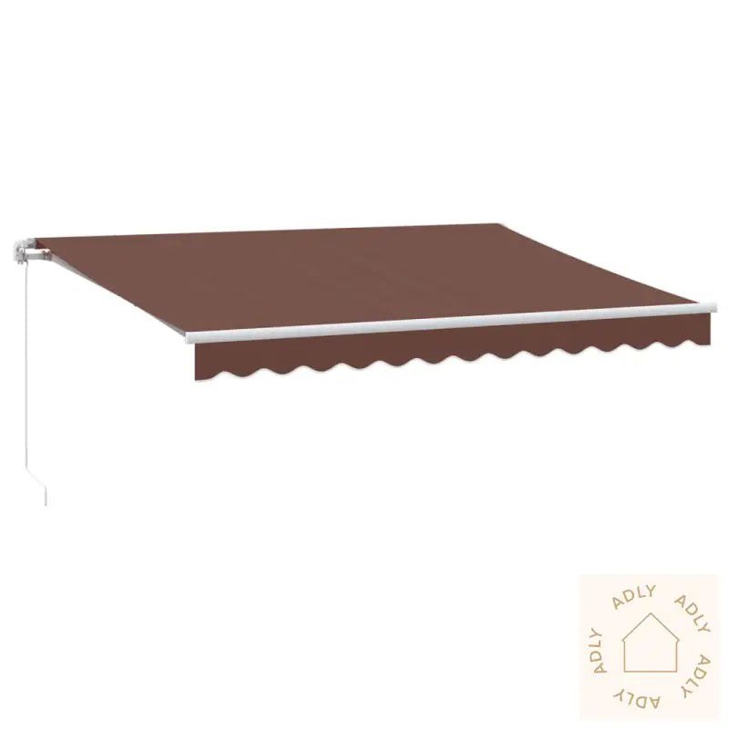 Manuell Uttrekkbar Markise Brun 350X250 Cm