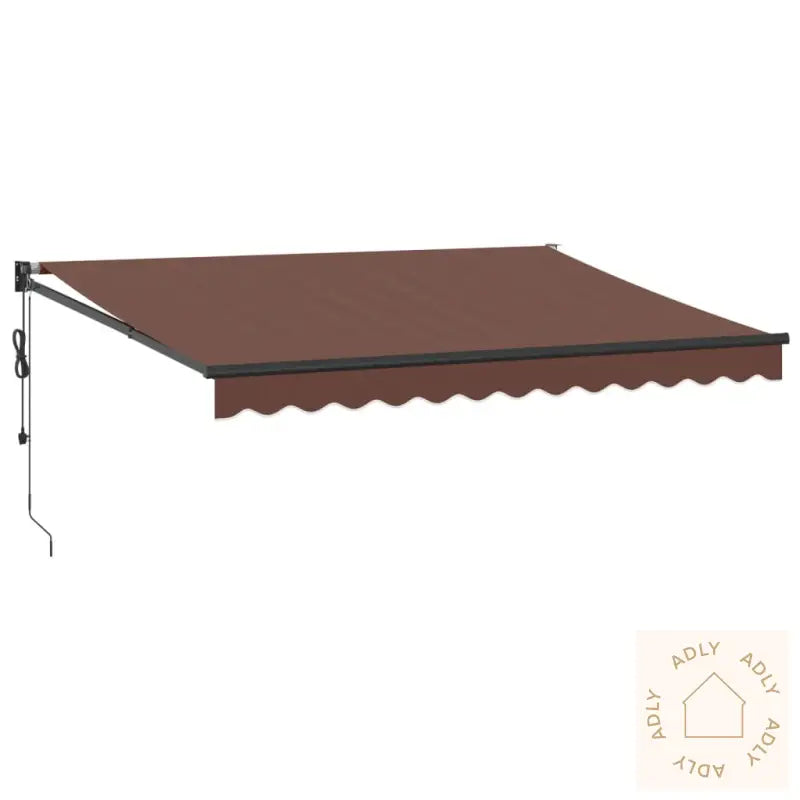Automatisk Uttrekkbar Markise Brun 350X250 Cm