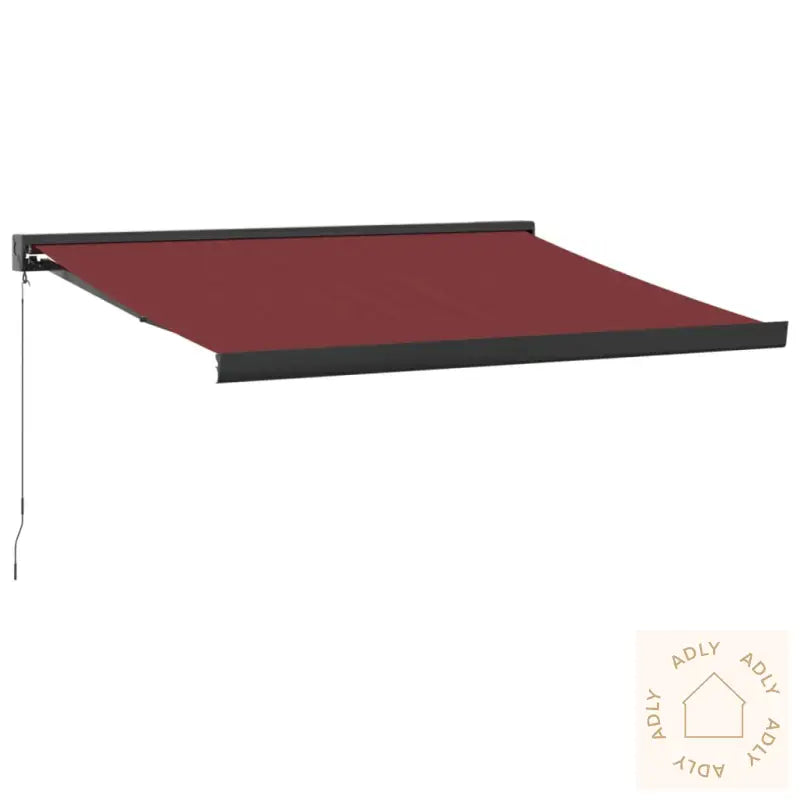 Manuell Uttrekkbar Markise Burgunder 350X250 Cm