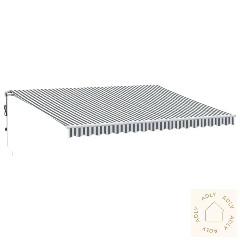 Automatisk Uttrekkbart Markise Antrasitt Og Hvit 450X350 Cm