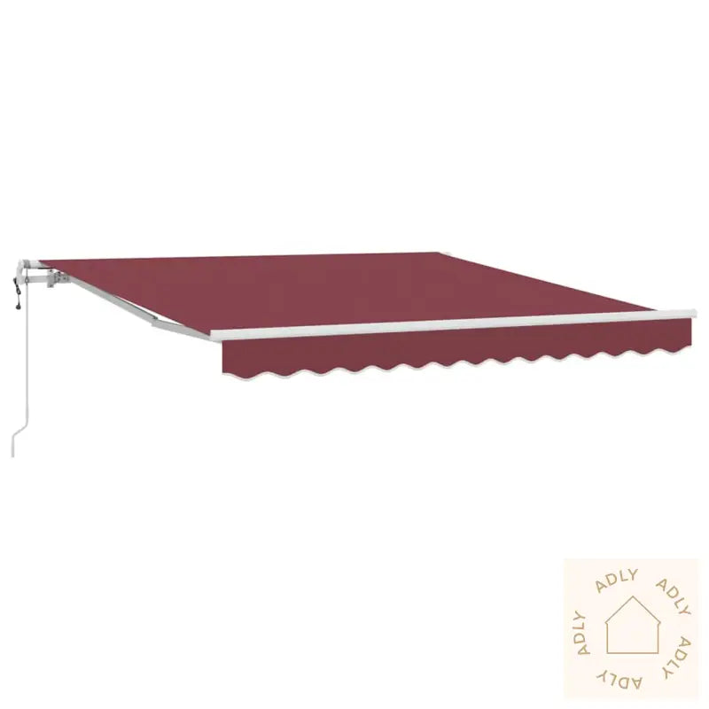 Automatisk Uttrekkbar Markise Med Led Burgunder 300X250 Cm