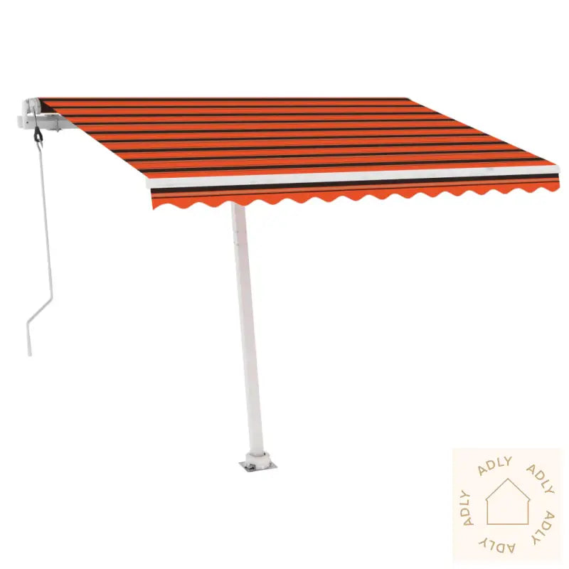 Frittstående Automatisk Markise 300X250 Cm Oransje Og Brun
