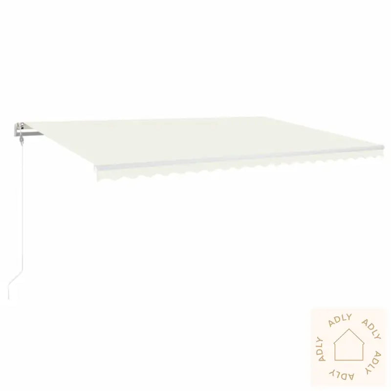 Automatisk Markise Med Vindsensor Og Led 500X350 Cm Kremhvit