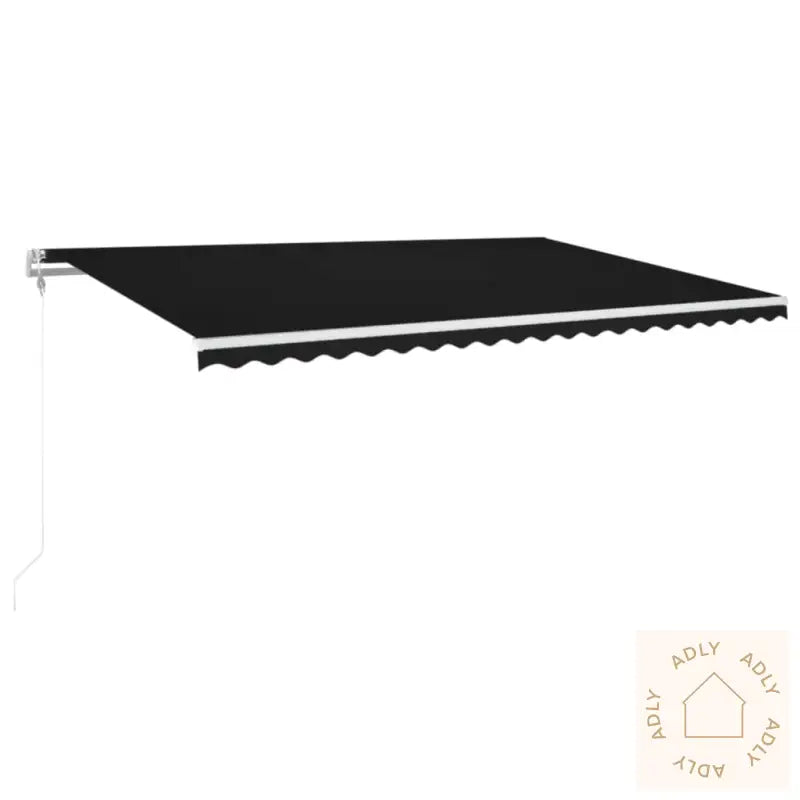 Automatisk Markise Med Vindsensor Og Led 500X350 Cm Antrasitt