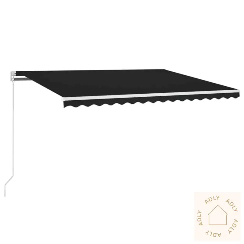 Automatisk Markise Med Vindsensor Og Led 450X300 Cm Antrasitt