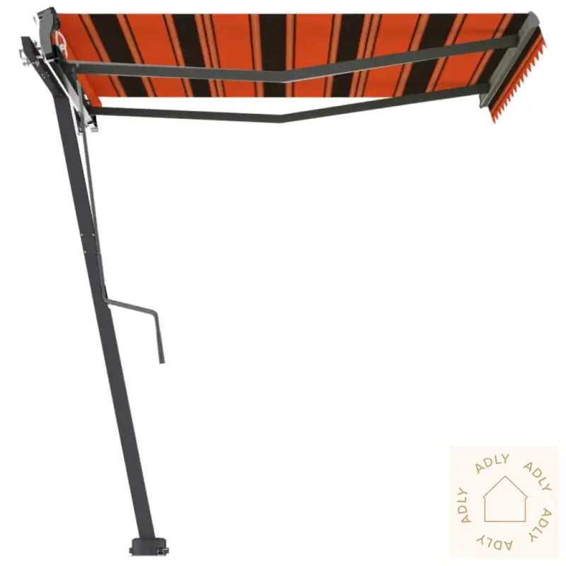 Frittstående Automatisk Markise 350X250 Cm Oransje/Brun