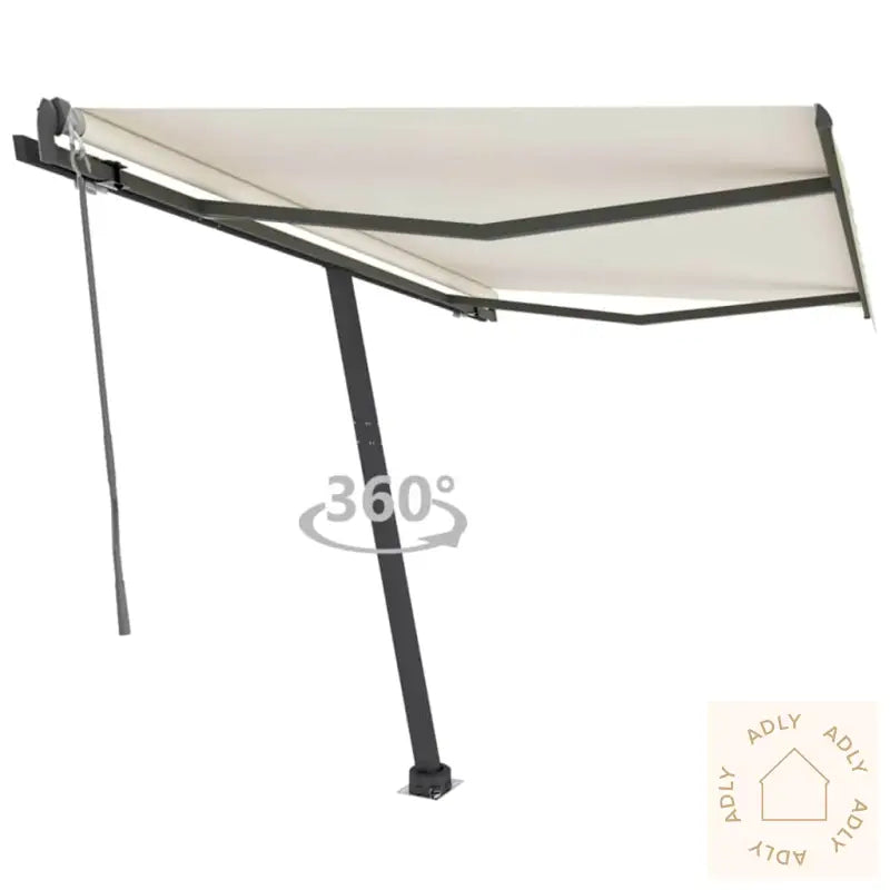 Frittstående Automatisk Markise 300X250 Cm Kremhvit