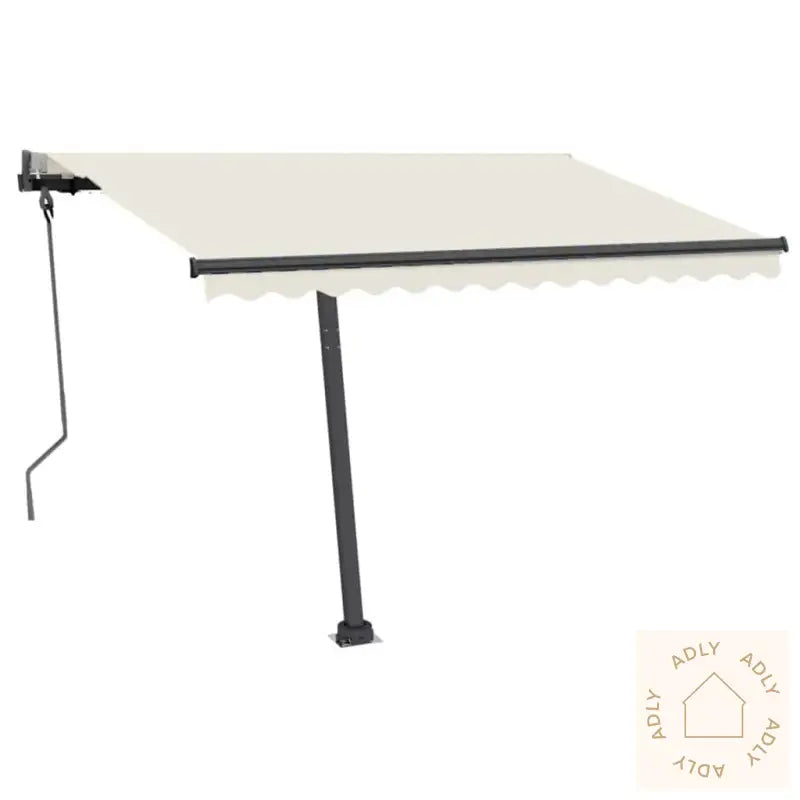 Frittstående Automatisk Markise 300X250 Cm Kremhvit