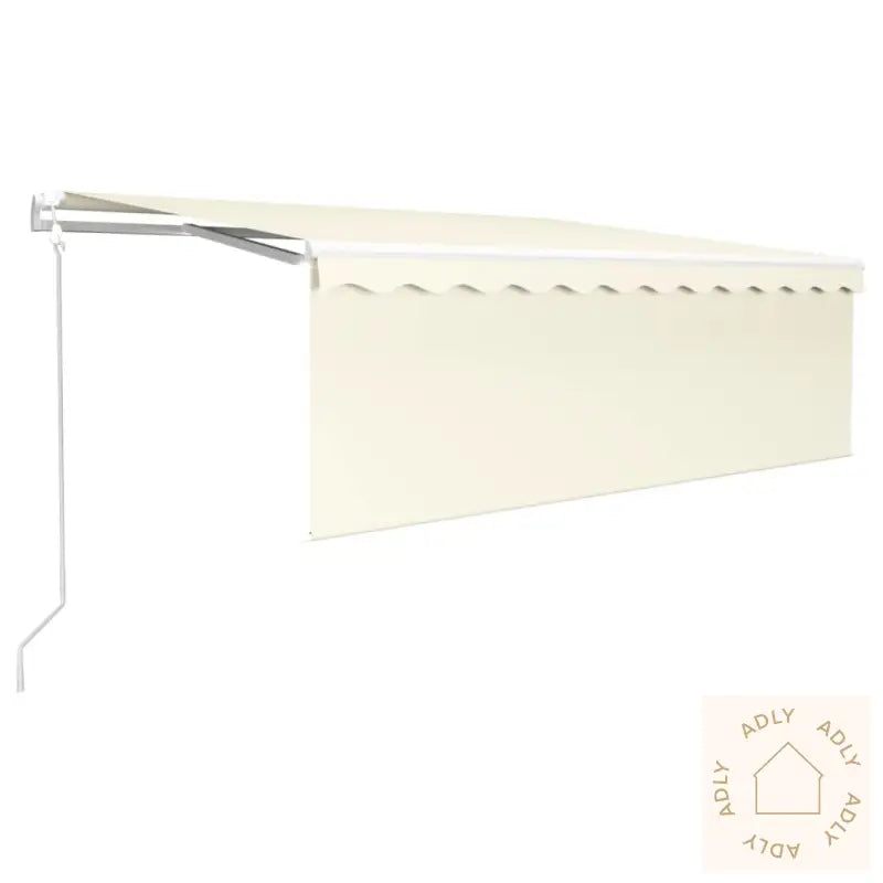 Automatisk Markise Rullegardin Vindsensor Led 4X3 M Kremhvit