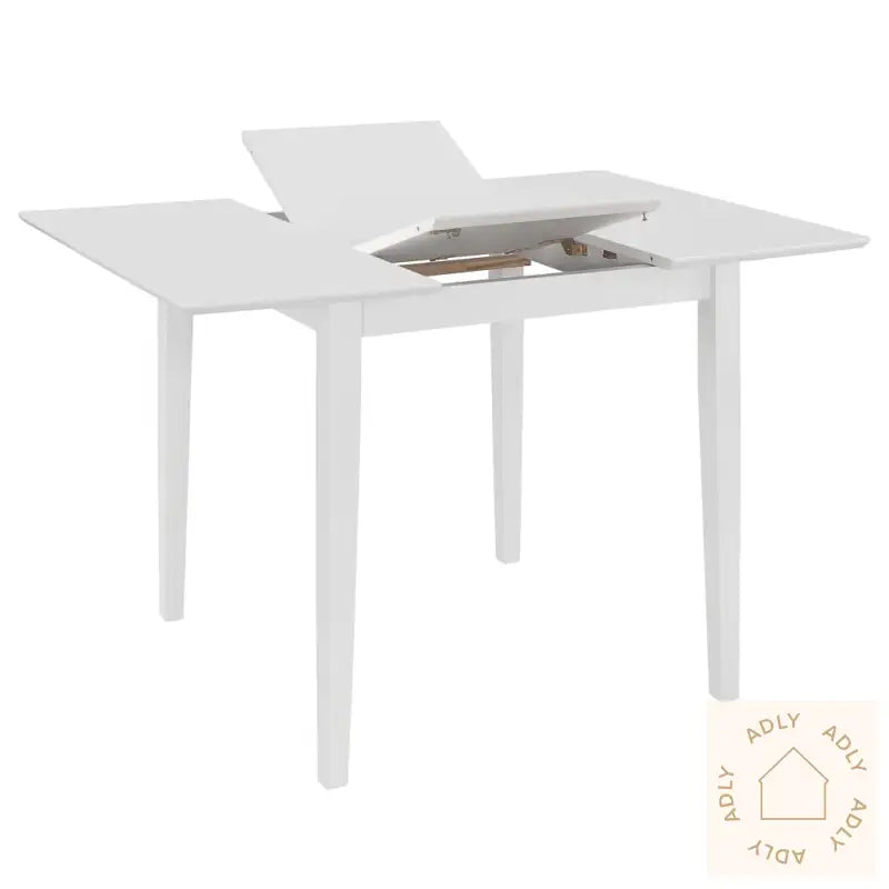 Uttrekkbart Spisebord Hvit (80-120)X80X74 Cm Mdf